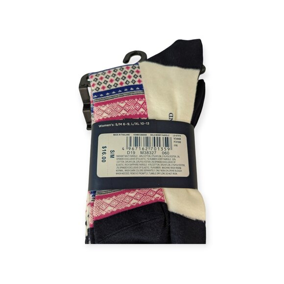 NWT Land's End Seamless Toe Crew Socks 3 Pairs Flat Toe Seams Small/Medium - Picture 3 of 6